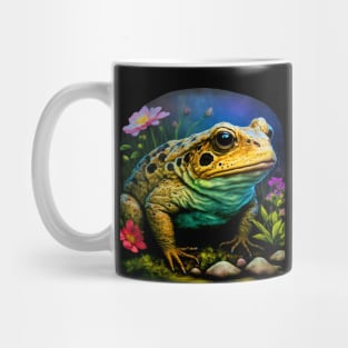 Toad Frog in Garden with Flowers Mug